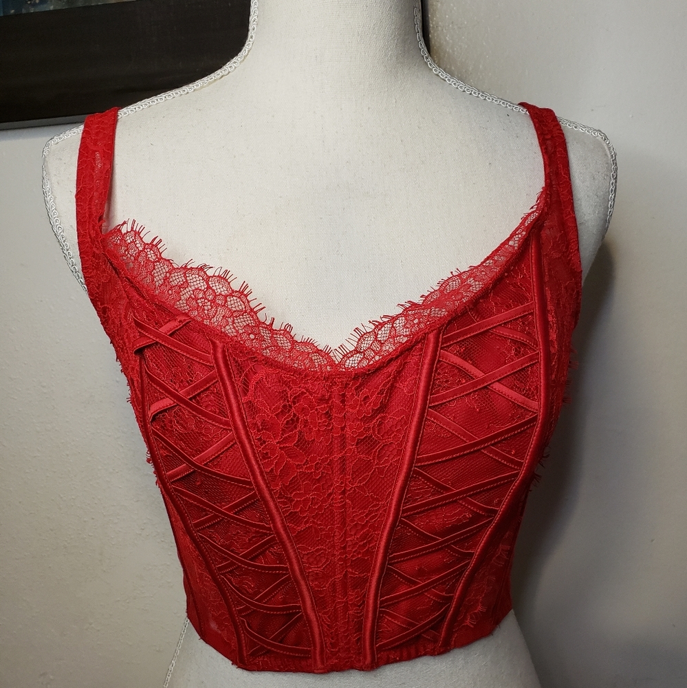Victoria's Secret Dream Angels Lace-Up Corset Top